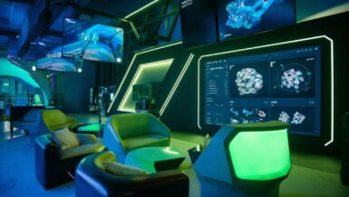 Atelier technologique futuriste avec Nano Banana 2