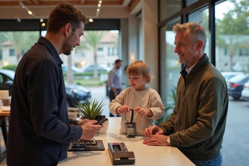 Parent rapporte un bracelet rappel&eacute; dans une boutique Center Parcs
