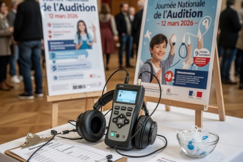 Stand de d&eacute;pistage auditif lors de la Journ&eacute;e nationale de l&rsquo;audition 2026