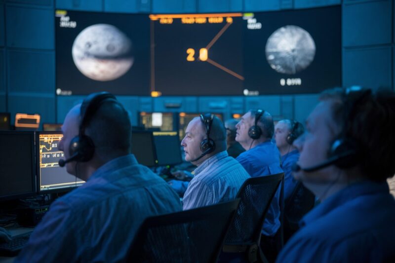 Ing&eacute;nieurs NASA en salle de contr&ocirc;le face &agrave; une perte de t&eacute;l&eacute;m&eacute;trie